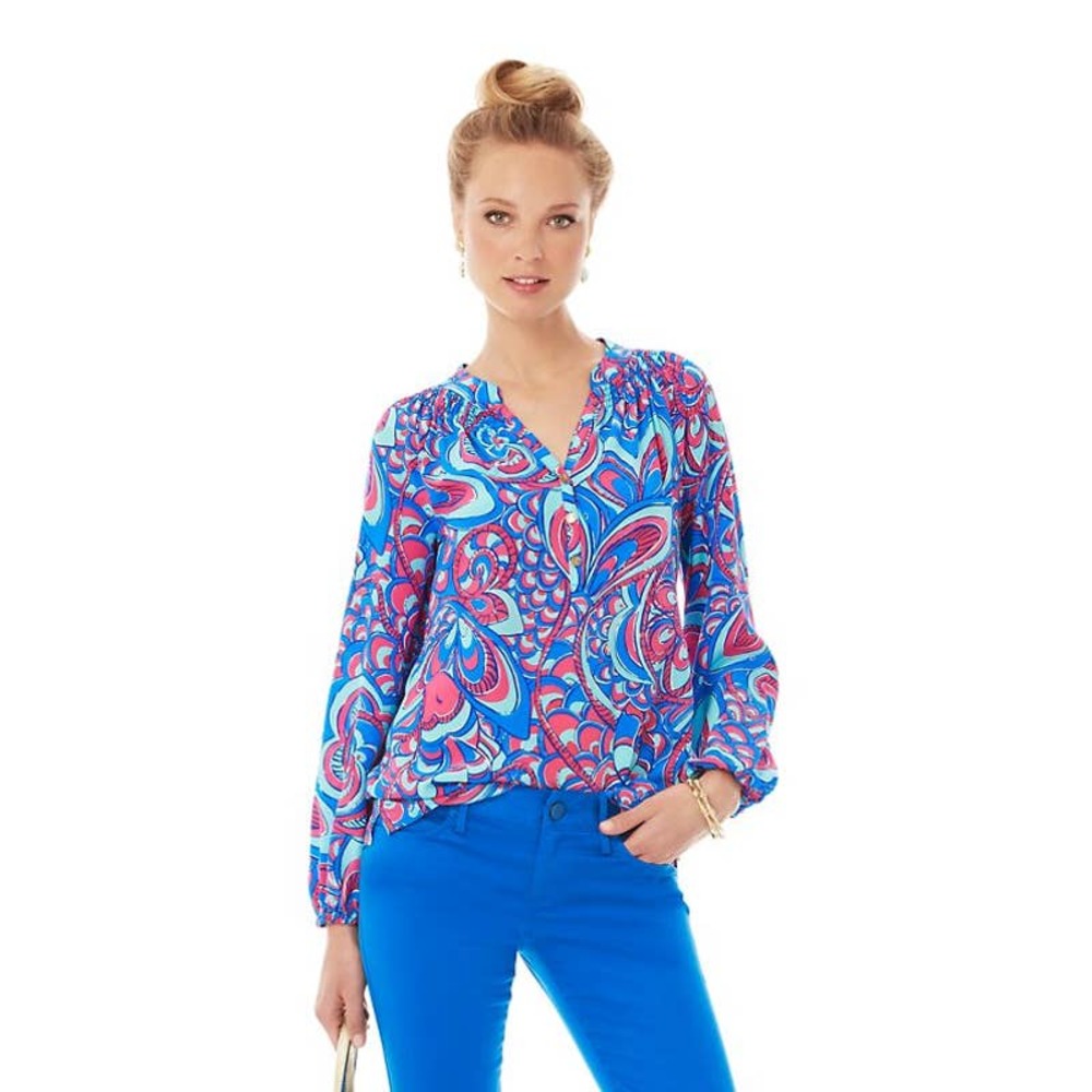 Lilly Pulitzer Elsa Blouse Sz XXS